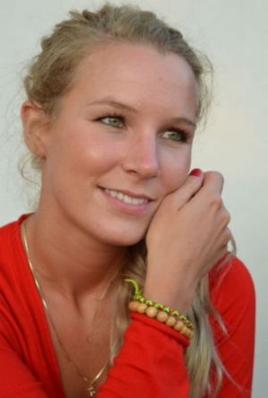 beige-colored and red