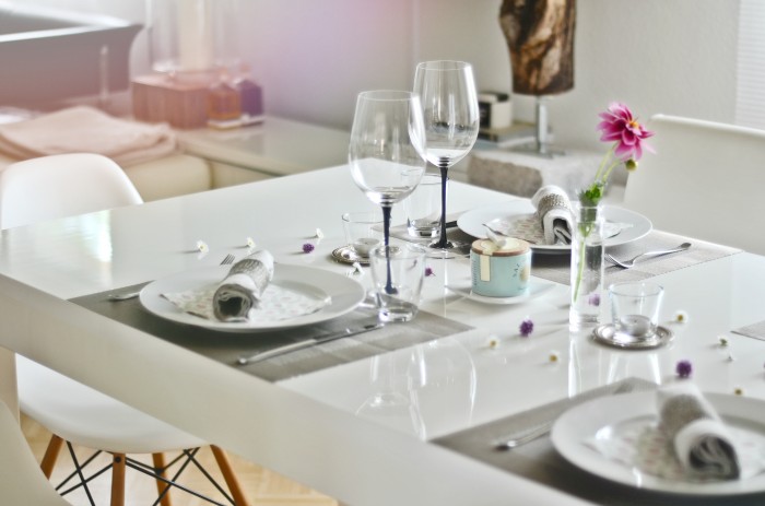white dining room