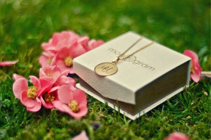 monogram necklace