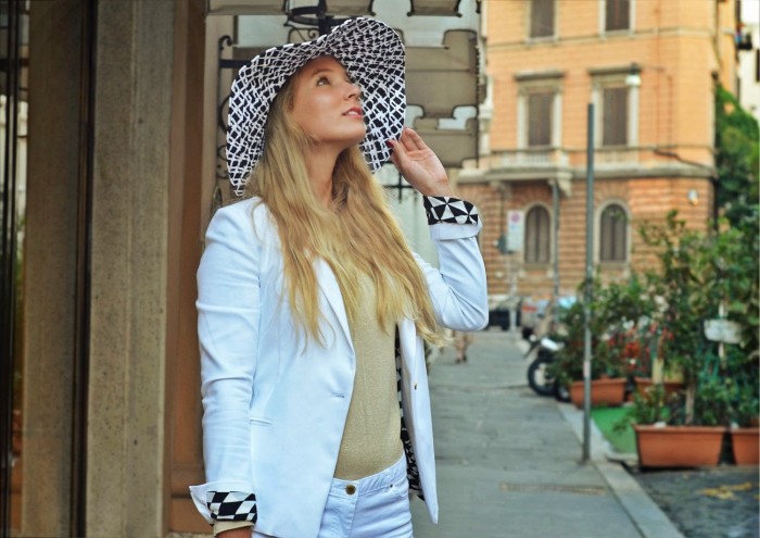 outfit: black & white for the Bvlgari event in Rome