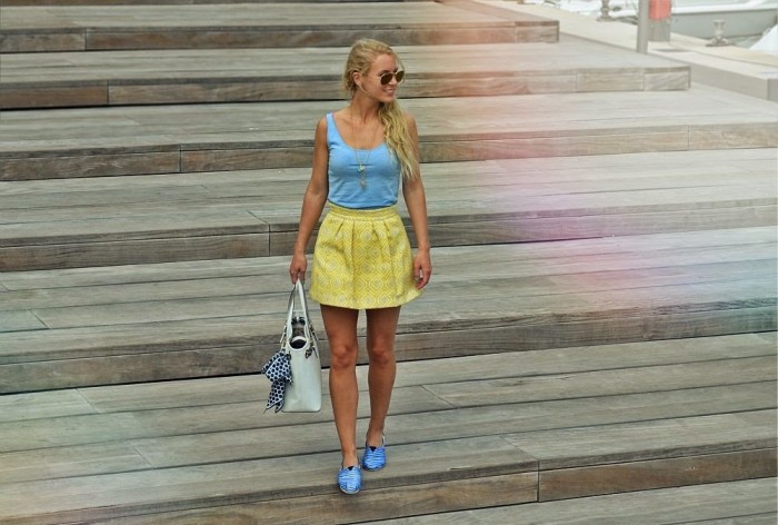 outfit: blue meets yellow / Port Adriano