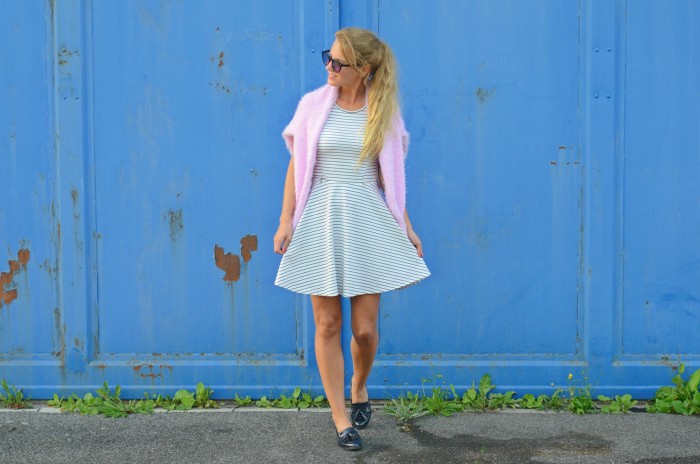outfit: candy & white