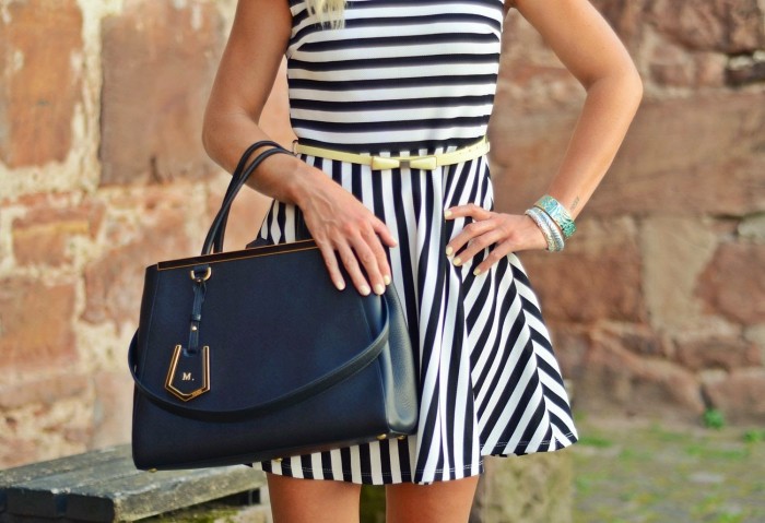 outfit: striped dress