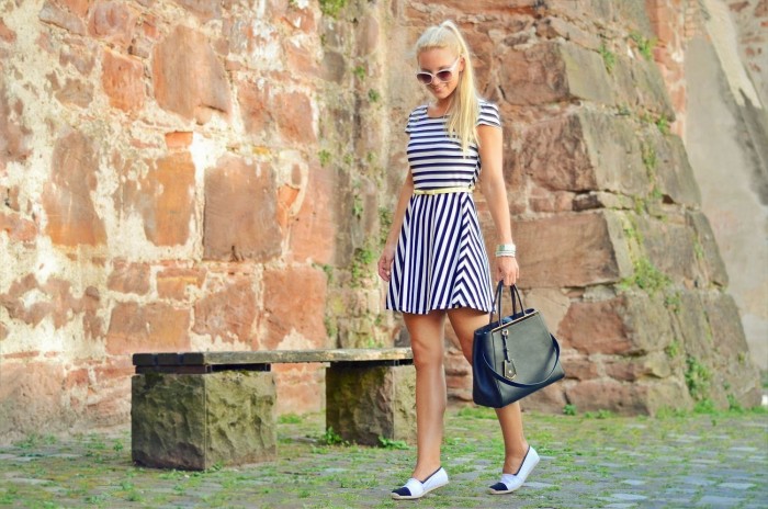 outfit: striped dress
