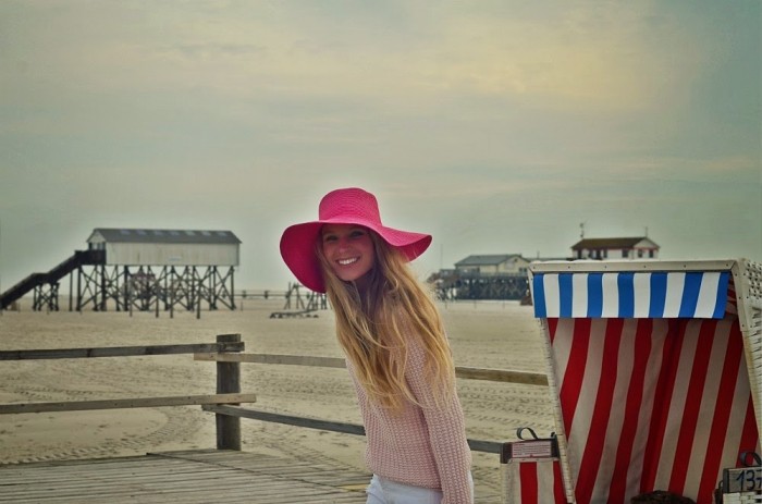 the pink hat