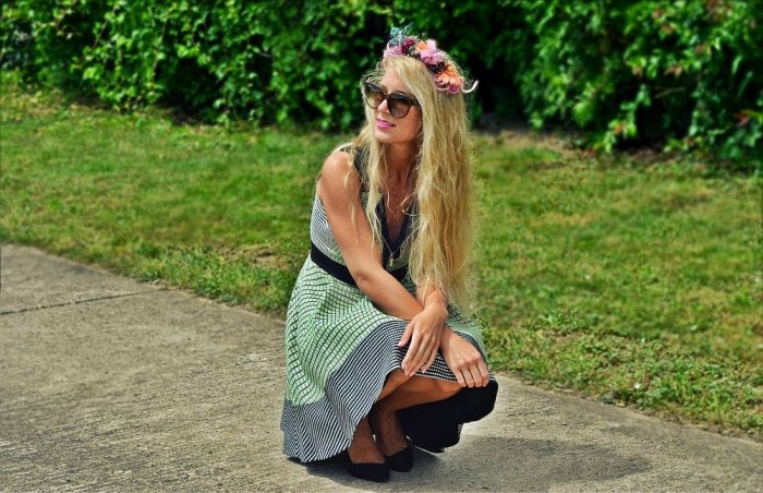 tweed mix dress for summer
