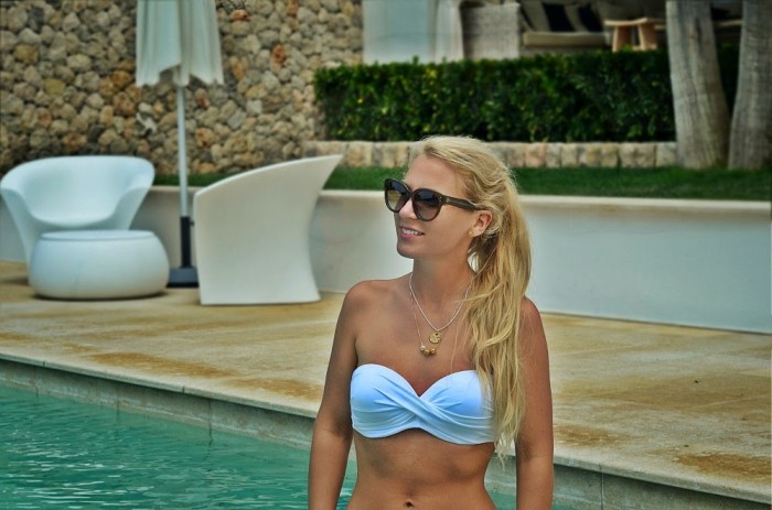 white chic at the pool // bikini time