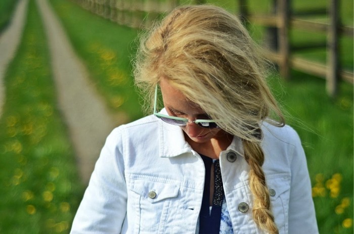white denim jacket